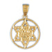 14K Gold Diamond Cut Jewish Star of David Charm Jewelry - Mitzvahland.com All your Judaica Needs!