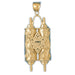 14K Gold Torah w/ Star Of David Pendant Jewelry - Mitzvahland.com All your Judaica Needs!