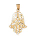 14K Gold Hamsa Protecting Hand Pendant Jewelry - Mitzvahland.com All your Judaica Needs!