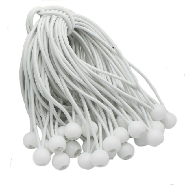 9" Premium White  Bungees Ball 50 pc