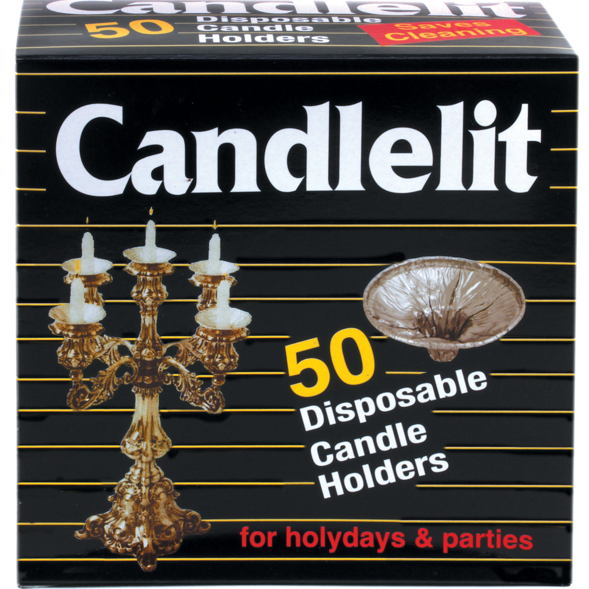 Replacement Cotton Candle Wicks & Aluminum Holders, 10 Pack