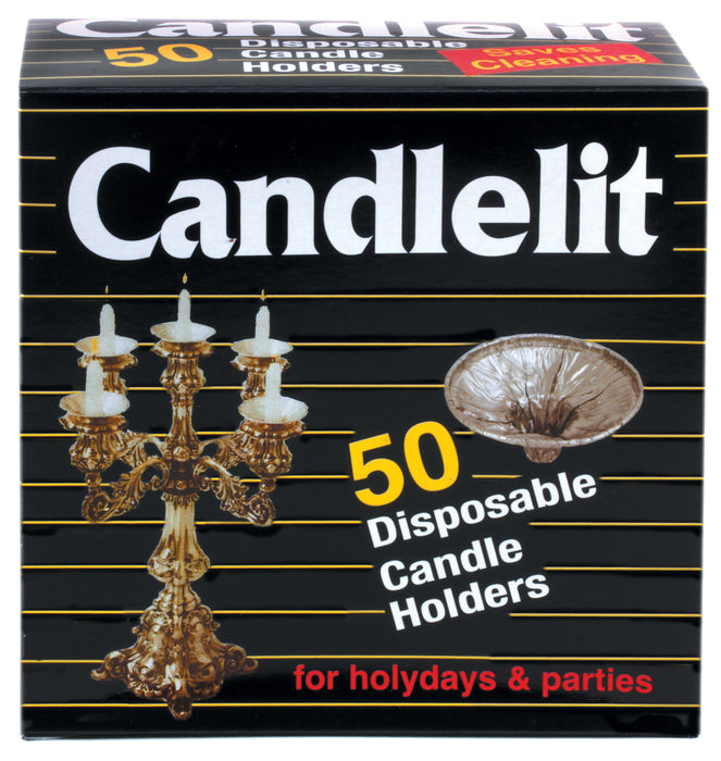 Candle lite Disposable Candle Holders   - Drip Cups 50 Count