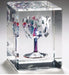 CRUSHED WEDDING GLASS LUCITE CUBE Special Services - Mitzvahland.com All your Judaica Needs!