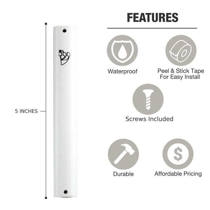 White  Wood Mezuzah