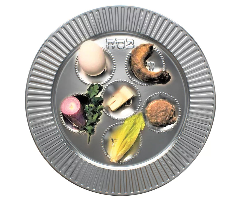 Disposable Silver Seder Plate
