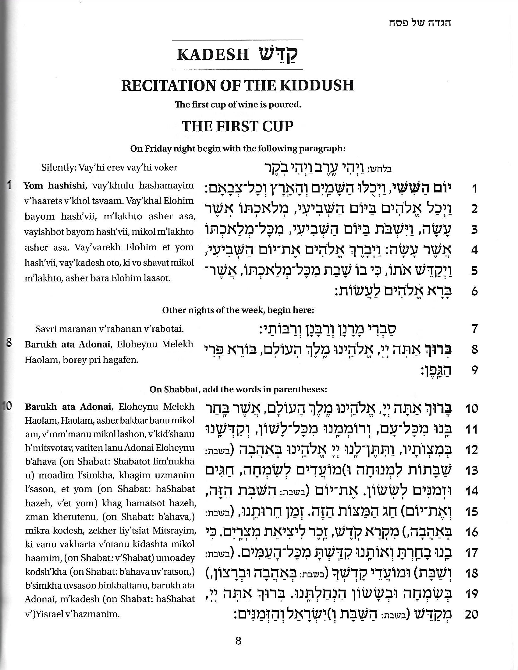 Goldberg Transliterated Passover Haggadah - Large