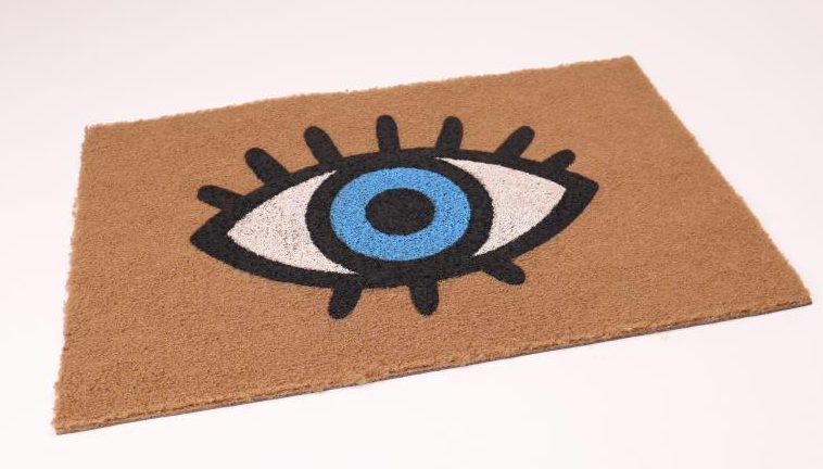 Evil Eye Protection Waterproof Coir Indoor Outdoor Entrance Home Doormat