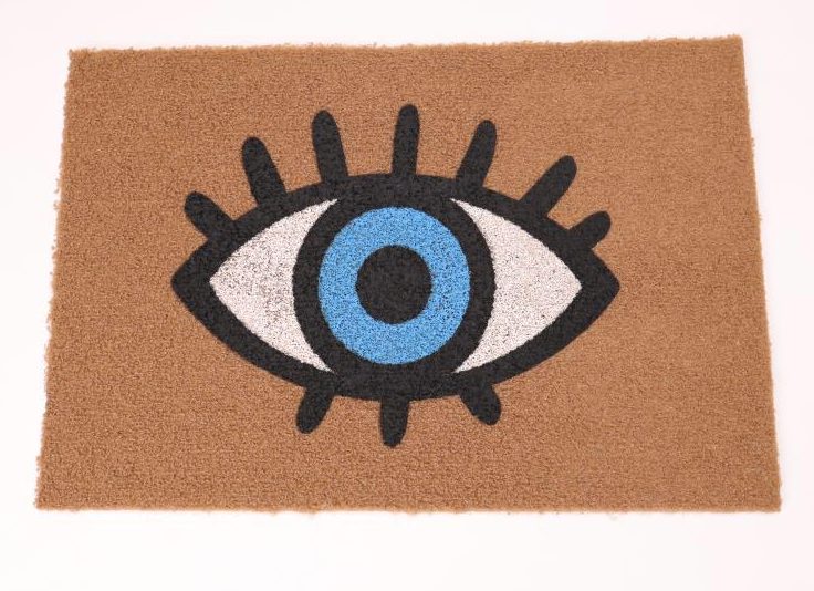 Evil Eye Protection Waterproof Coir Indoor Outdoor Entrance Home Doormat