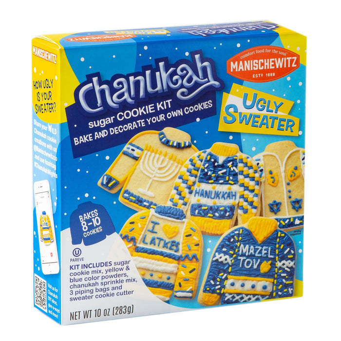 Manischewitz Chanukah Ugly Sweater Cookie Kit - Fun Hanukkah Activity for the Whole Family!