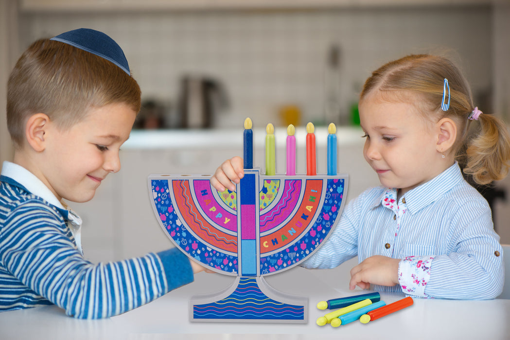 My Play Wood Menorah With Removable Wood Candles