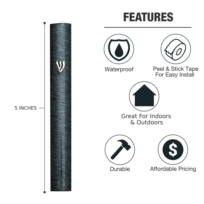 Metal Gray Mezuzah