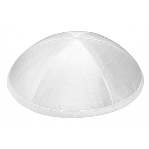 White Raw Silk Kippah
