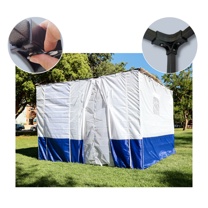 Adjustable Sukkah Kit - 25 Sizes in 1 Kit - Certified Kosher