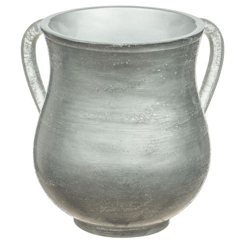 Washing Cup Polyresin - Glitter Silver