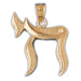 14K Gold Classic Jewish Hebrew Chai Life Pendant Jewelry - Mitzvahland.com All your Judaica Needs!
