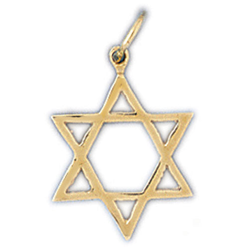 14K Gold Jewish Star of David Charm Jewelry - Mitzvahland.com All your Judaica Needs!