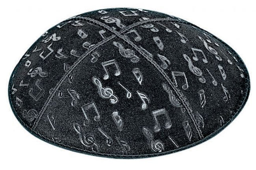 Musical Notes Embossed Kippah