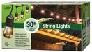 Sukkah Light 30 Feet,  10-Socket, 15 Bulbs - 5 extra Bulbs<BR>Outdoor String Light Set
