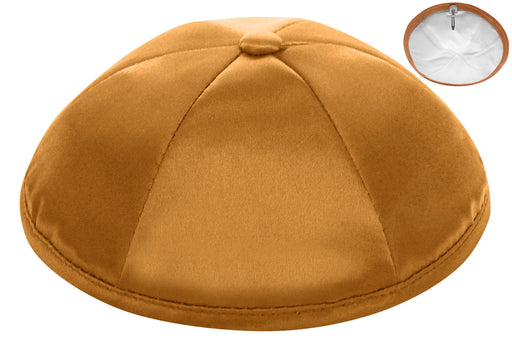 Gold Deluxe Satin Kippah - Per Piece Kippot / Yarmulkes - Mitzvahland.com All your Judaica Needs!