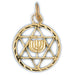 14K Gold Jewish Star of David & Menorah Charm Jewelry - Mitzvahland.com All your Judaica Needs!