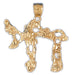 14K Gold Elaborate Hebrew Jewish Chai Life Pendant Jewelry - Mitzvahland.com All your Judaica Needs!