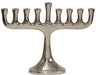 Hammered Menorah Nickel Plated Menorah - Mitzvahland.com All your Judaica Needs!