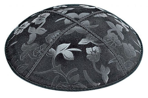 Flowers Embossed Kippah Kippot / Yarmulkes - Mitzvahland.com All your Judaica Needs!