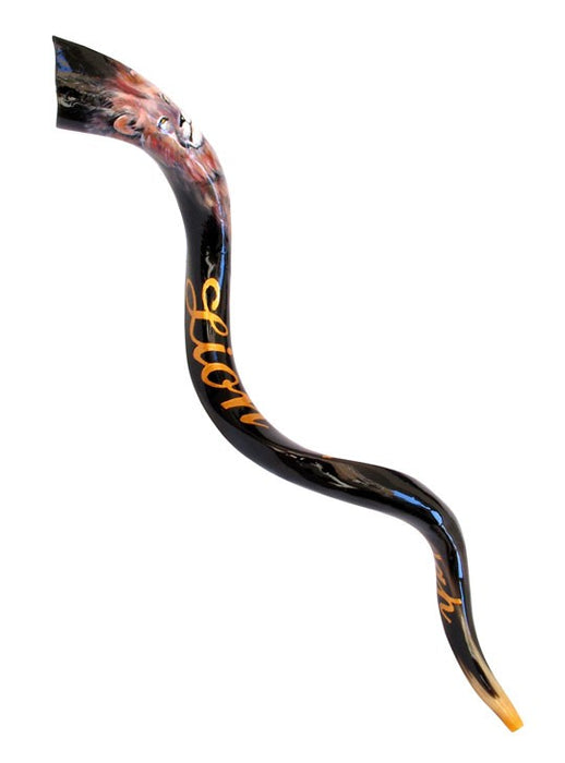 Hand Painted Yemenite Shofar shofar - Mitzvahland.com All your Judaica Needs!