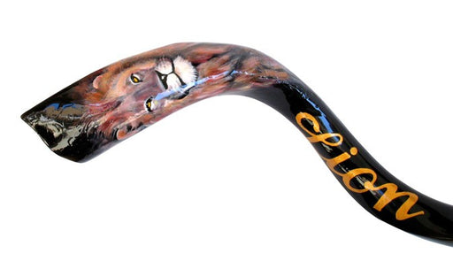 Hand Painted Yemenite Shofar shofar - Mitzvahland.com All your Judaica Needs!