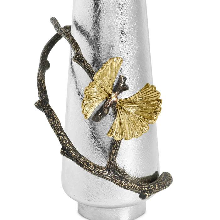 Butterfly Ginkgo Gold Candleholders