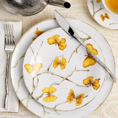 Butterfly Ginkgo Gold Dinnerware - 5 Piece Setting - FREE SHIPPING