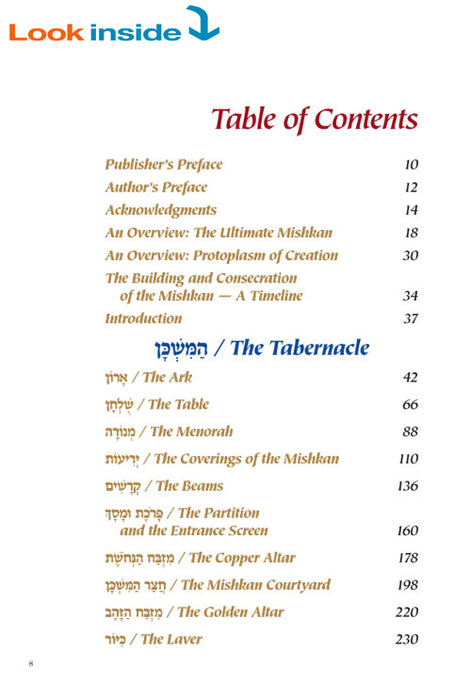 Mishkan Tabernacle: It's Structure, It's Sacred Vessels and the Kohen's Garments