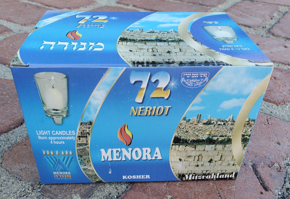 4 hour Neriot Shabbat Candle Refill - 72 count